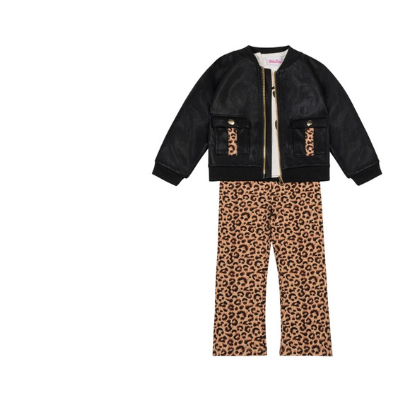 Little Lass Toddler Girls' Jacket, Tee, and Pant 3-Piece Set, Sizes 4T (22) - Picture 2 of 7